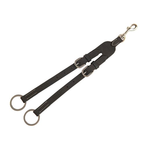 black leather training fork for horse riding